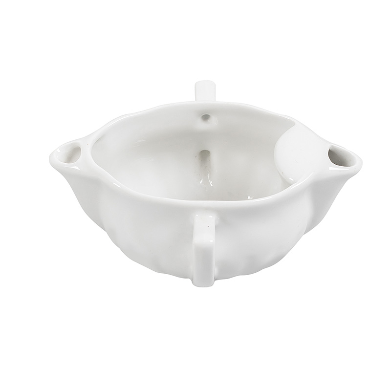 Pillivuyt White Porcelain Sauceboat With Handle - 10 Oz Capacity, Microwave & Oven Safe