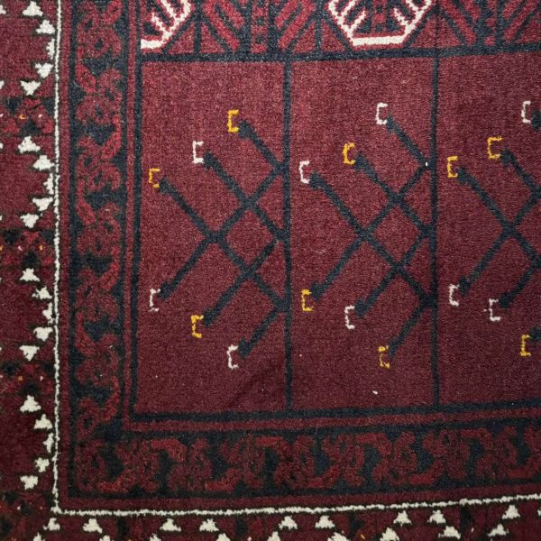 Old Afghan Village Rug of Ersari Ensi Design - Image 2