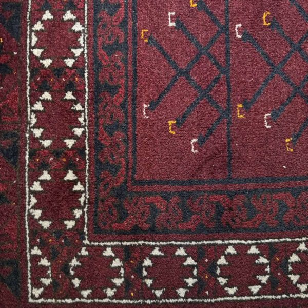 Old Afghan Village Rug of Ersari Ensi Design - Image 3