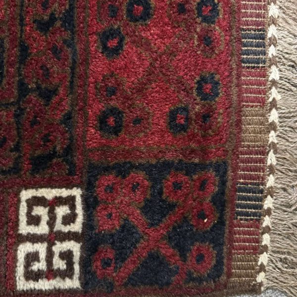 Old Afghan Village Rug of Ersari Ensi Design - Image 4